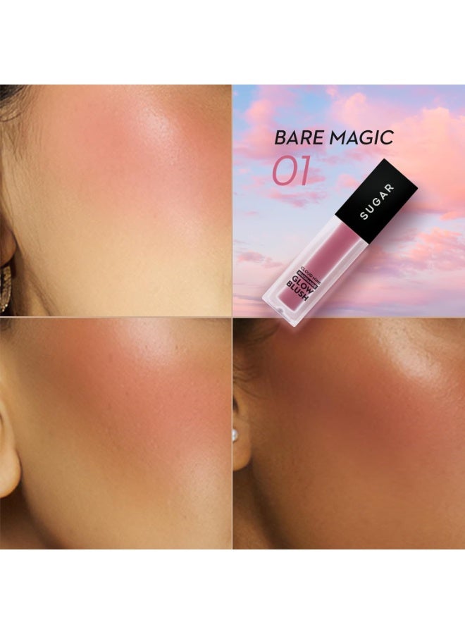 SUGAR Cosmetics Cloud Nine Niacinamide Glow Blush | Long lasting & Ultra-Pigmented | Dewy Finish | 7.6ml - 01 Bare Magic - Image 2